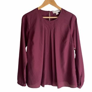 Michael Michael Kors Purple Long Sleeve Top